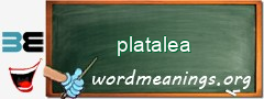 WordMeaning blackboard for platalea